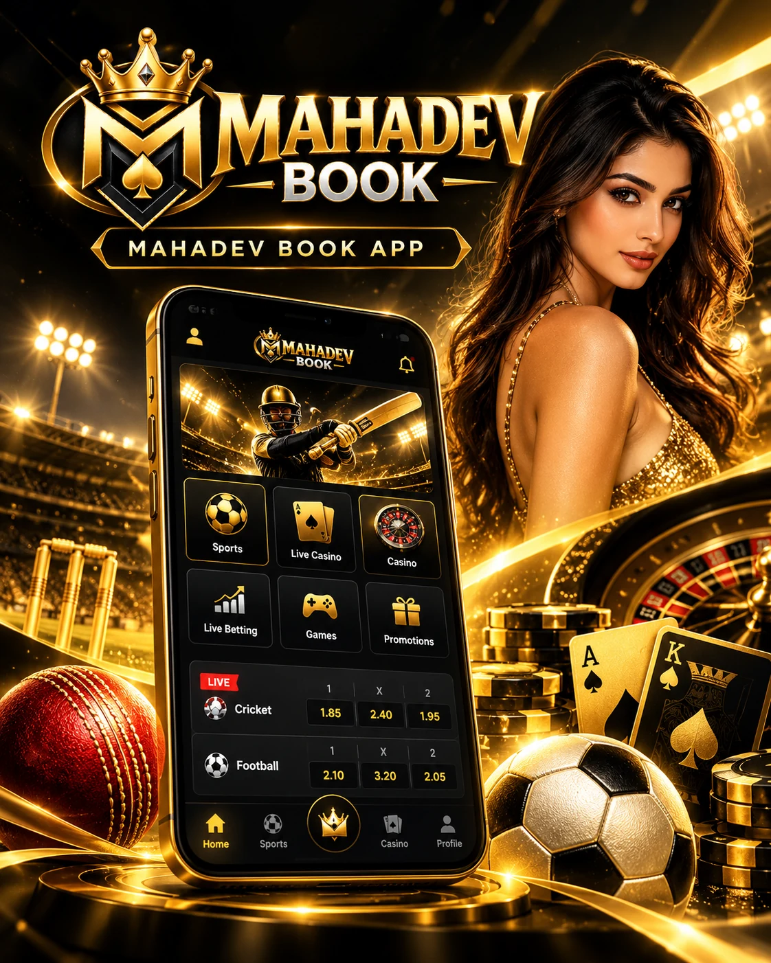 Mahadev Book App for mobile sports betting, cricket and casino access